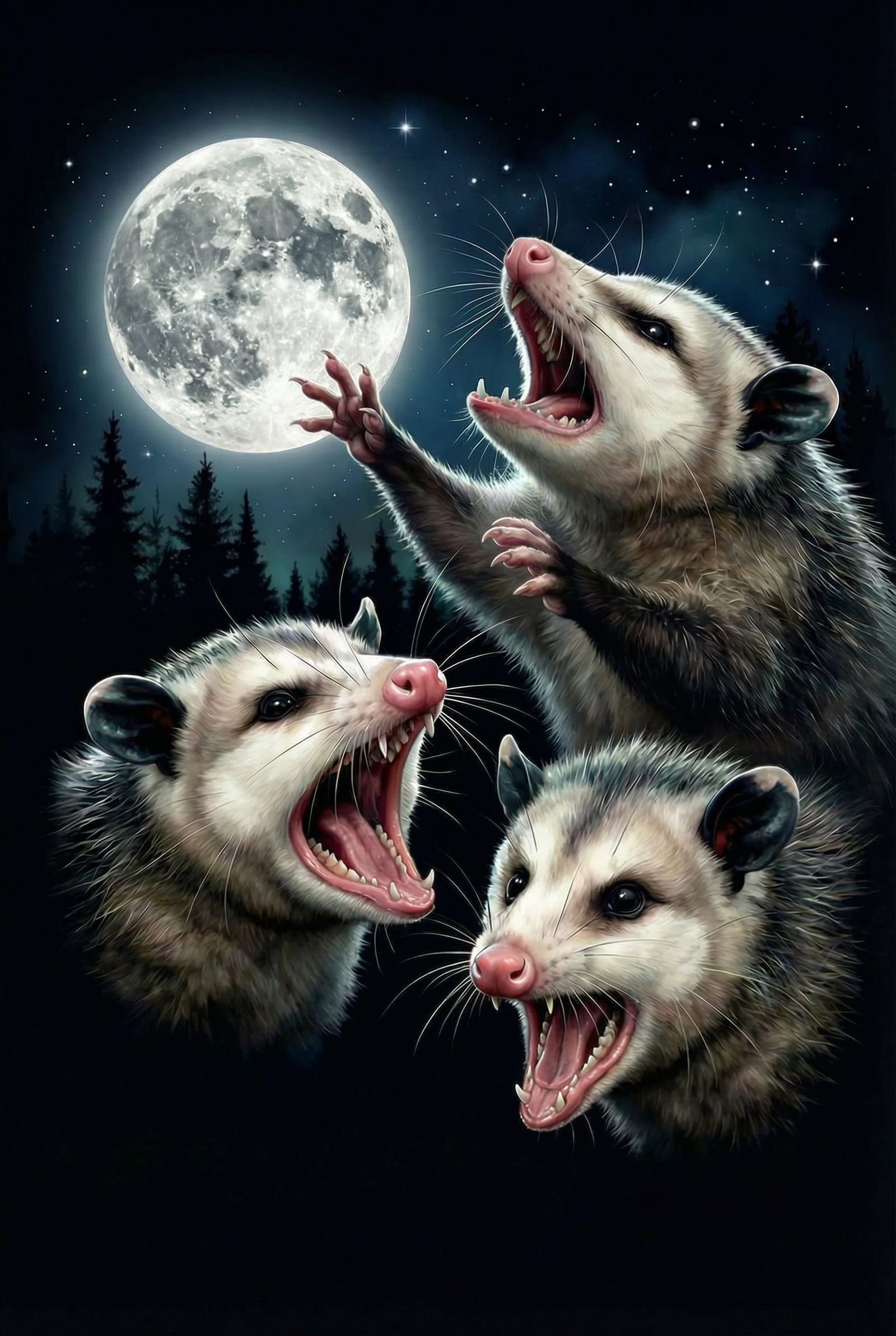 Three Opposum Moon