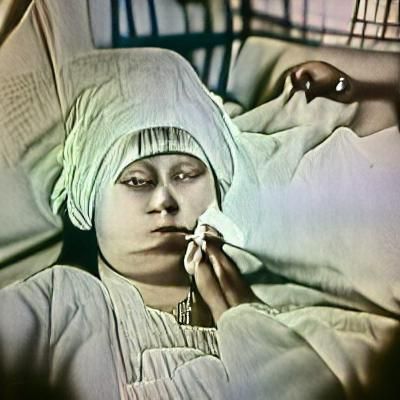 Portrait of a Pale Woman with Dark Circles