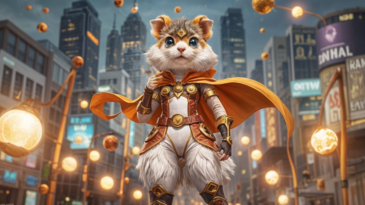 Guinea Pig Girl Comic Book Cover in Anime Style