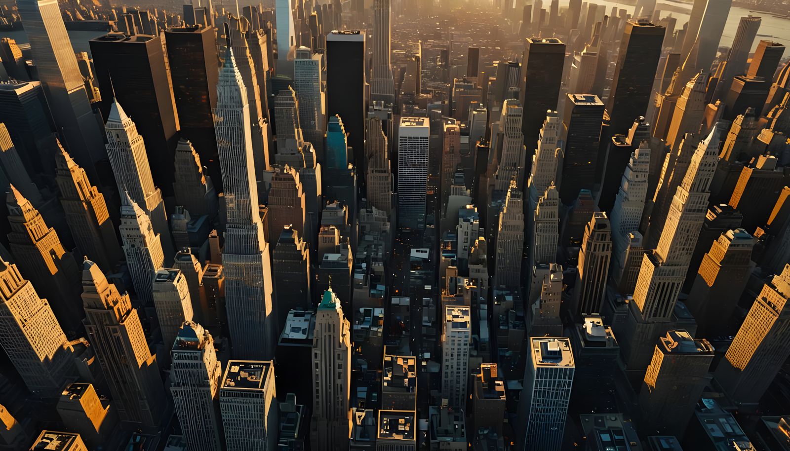 Breathtaking Aerial View of New York City Skyline
