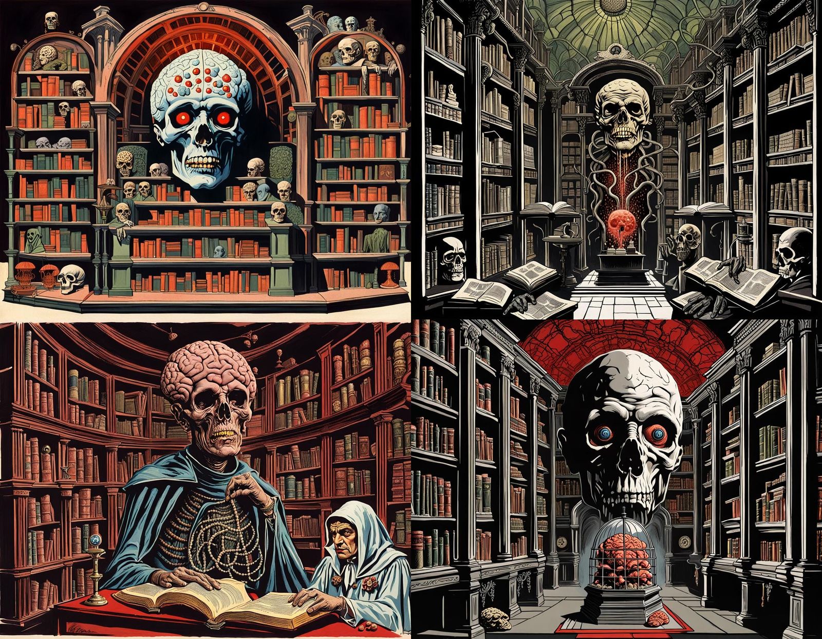 Dr. Phibes's Terrifying Library: A Macabre Scene