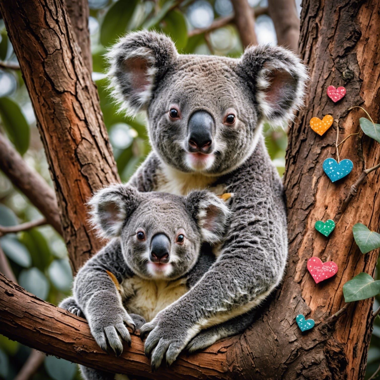 Aussie Koala Mum with her joey 🐨