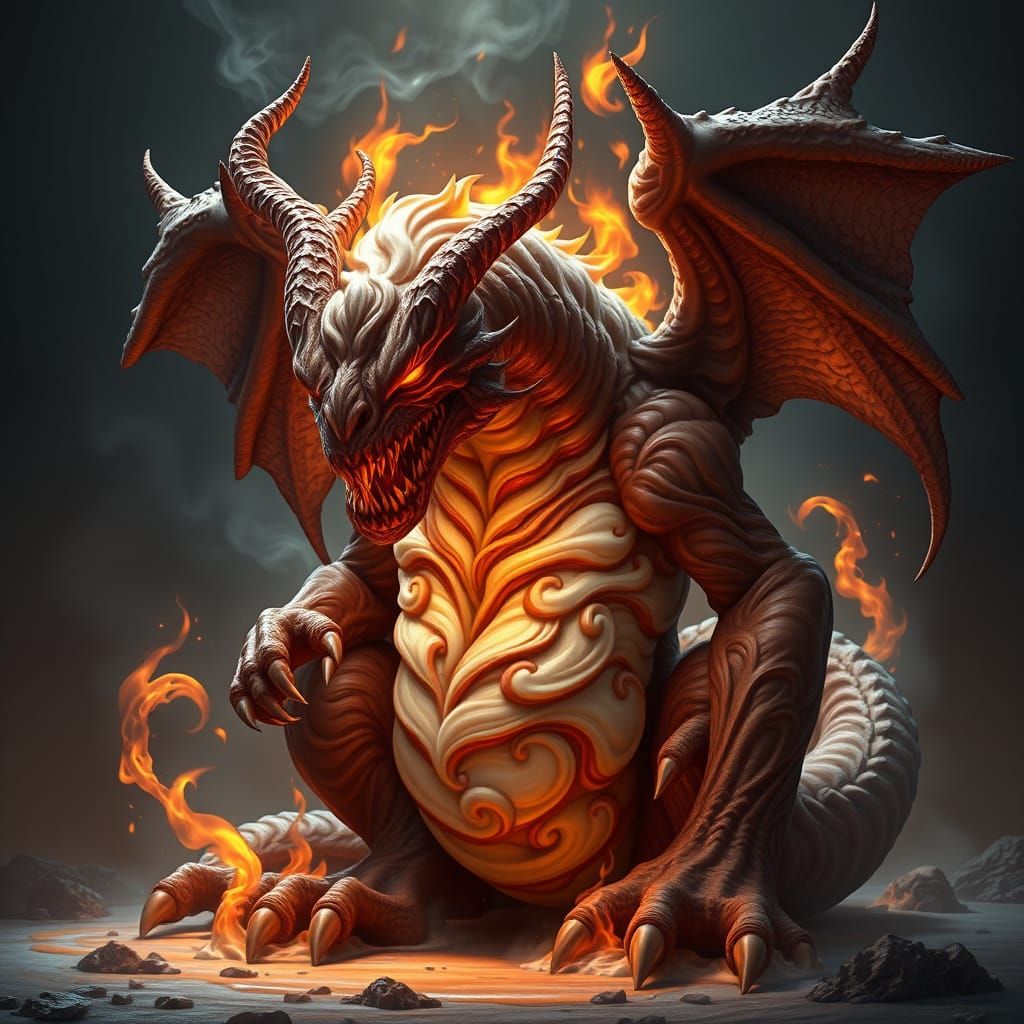 Majestic Hot Chocolate Balrog with Swirling Whipped Cream Pa...