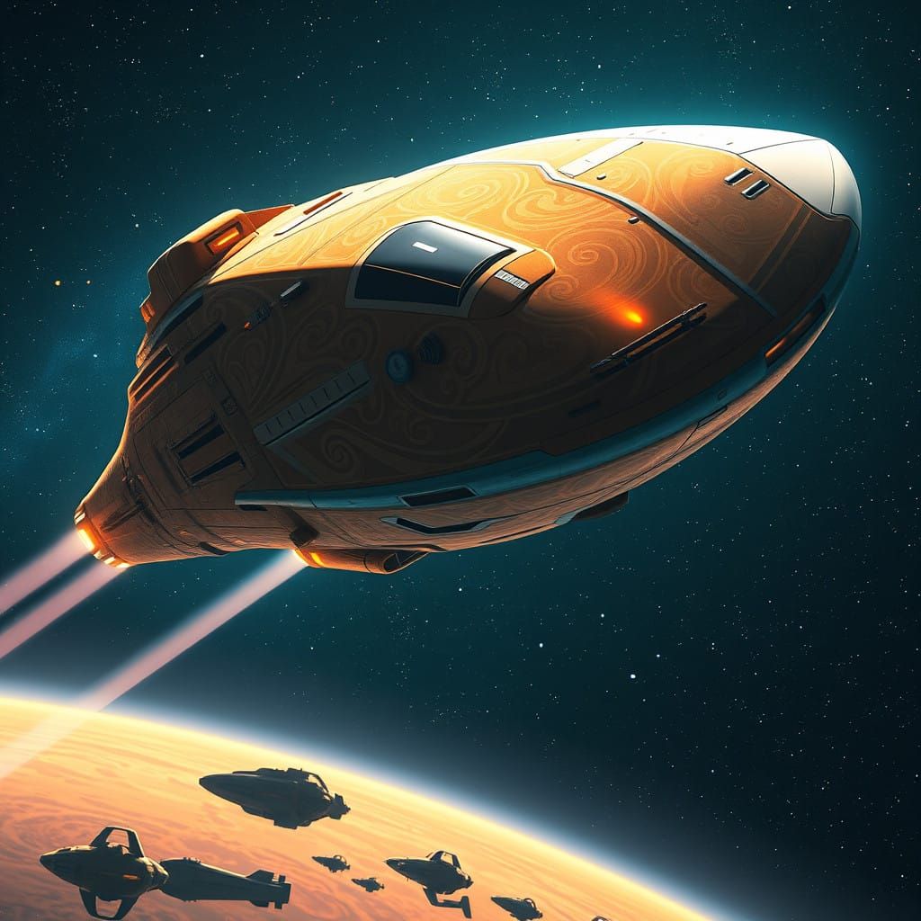 Epic Spacecraft Soars Through Cosmic Realms