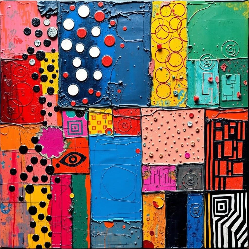 Ethereal Synthesis of Earthy Impasto and Psychedelic Color F...