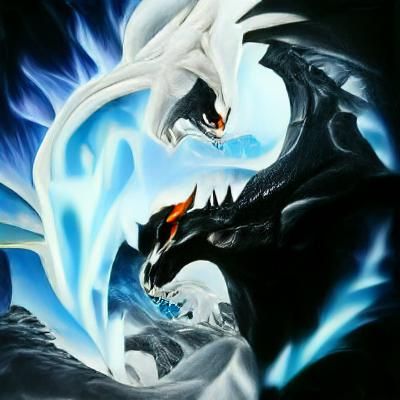 Epic Dragon Battle: Fire and Ice Clash