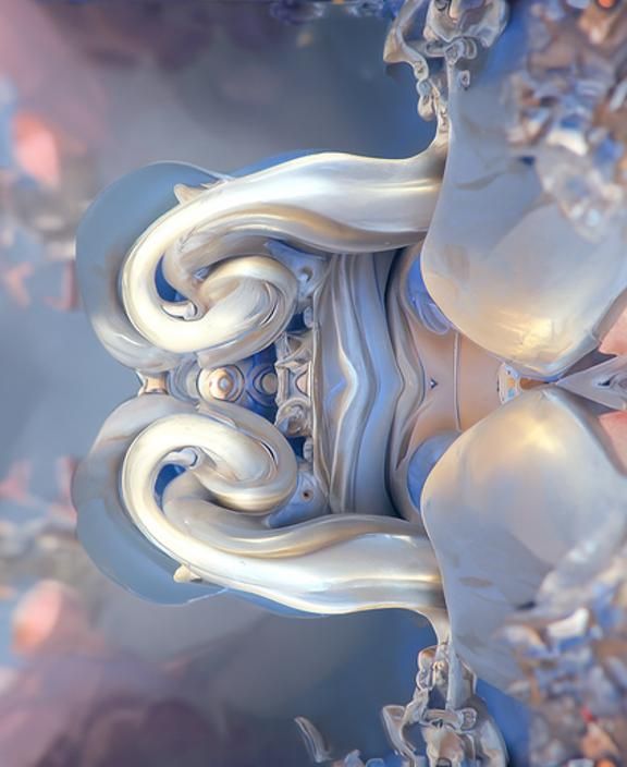 Magical Marble Castles and Trees in Rococo Style