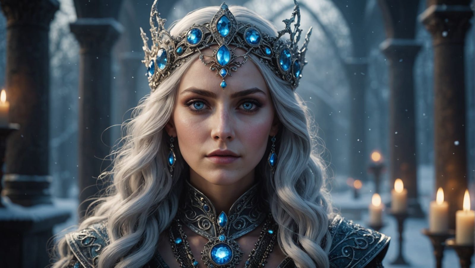 Skadi, Winter Goddess, in Gothic Renaissance Style