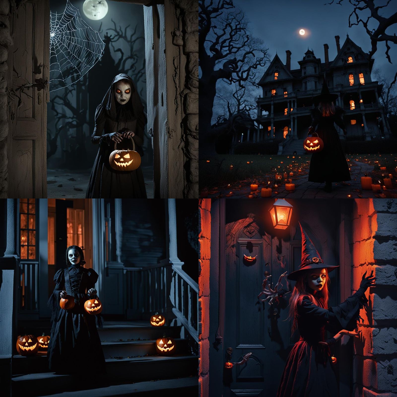 Sinister Halloween Night Surprise in Horror Style