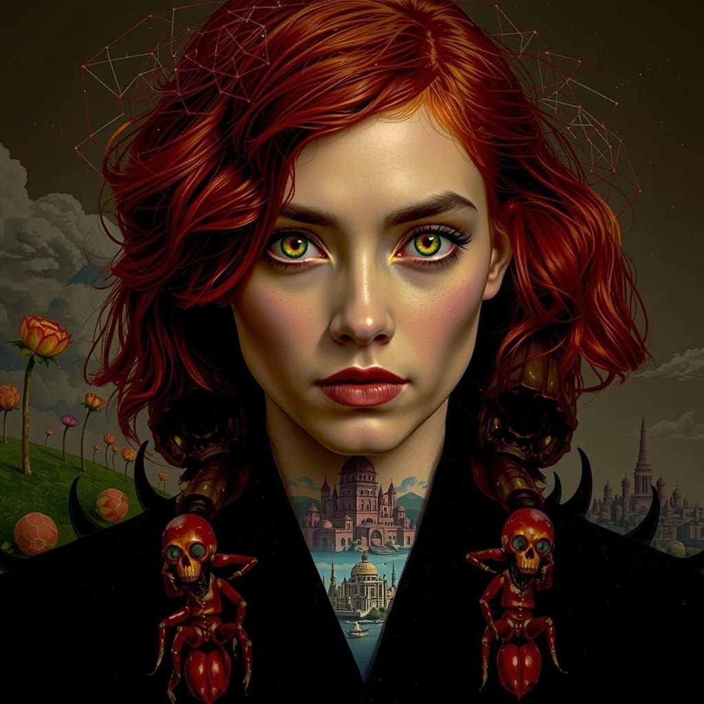 Vibrant Alien Ecosystem with Bizarre Creatures and Flora