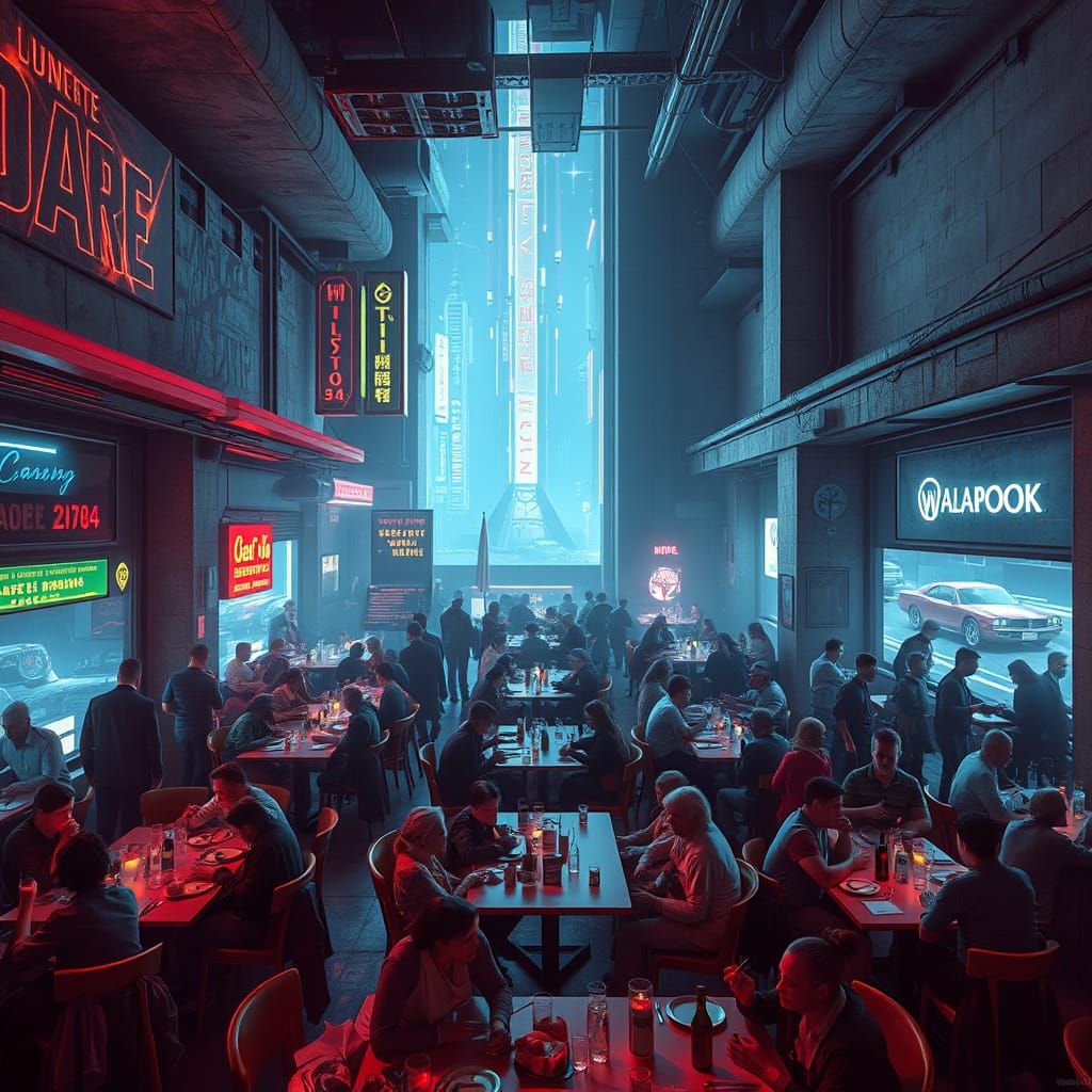 Cyberpunk Cafe: A Dystopian Family Restaurant