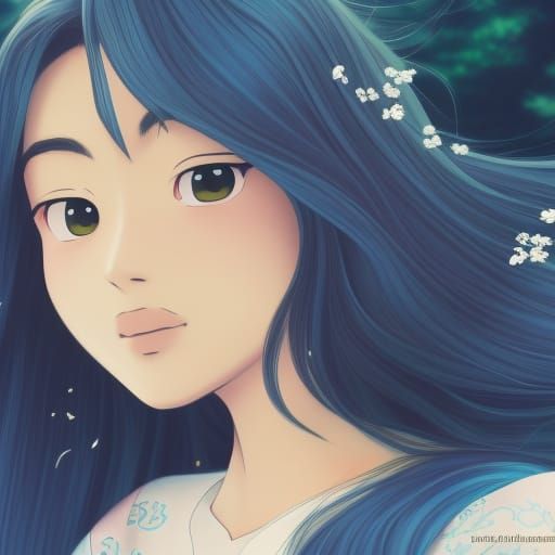 Anime Princess in Studio Ghibli Style