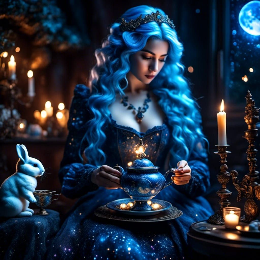 Galaxy Maiden's Midnight Tea Party with Rabbit