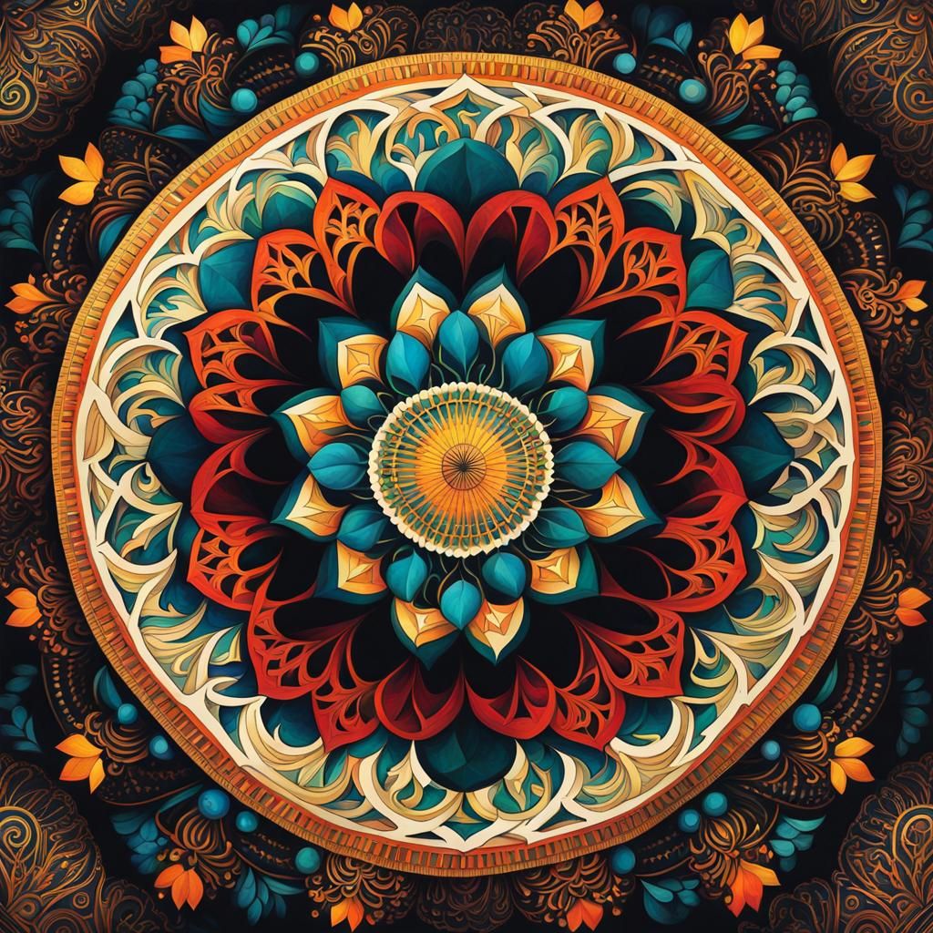 Harmonious Geometric Forms: Mandalas, Fractals, Tessellation...