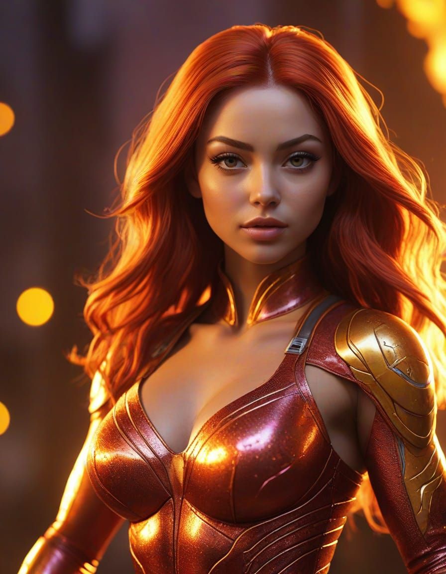 Starfire as Alien Princess: Hyper-Realistic Digital Art