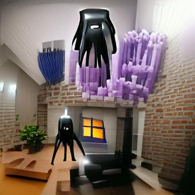Enderman in a Home Interior: Unreal Engine Render
