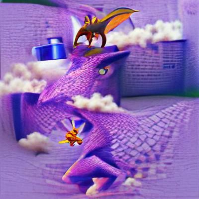 Stylized Dragon Character in Vibrant Colors