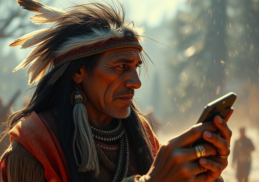 Native American Elder Teaches Grandchildren Tracking, Hyperr...