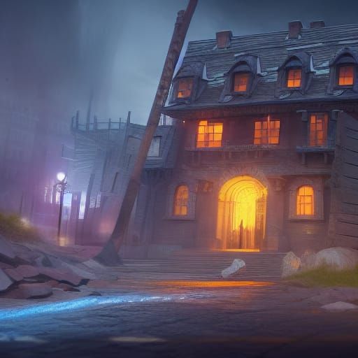 Detailed Matte Painting of Jail House Lock