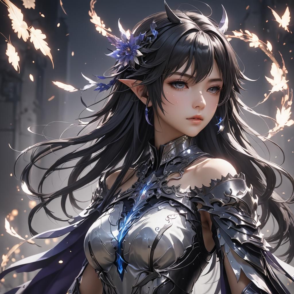 Detailed 3D Anime Soul Shadow Concept Art