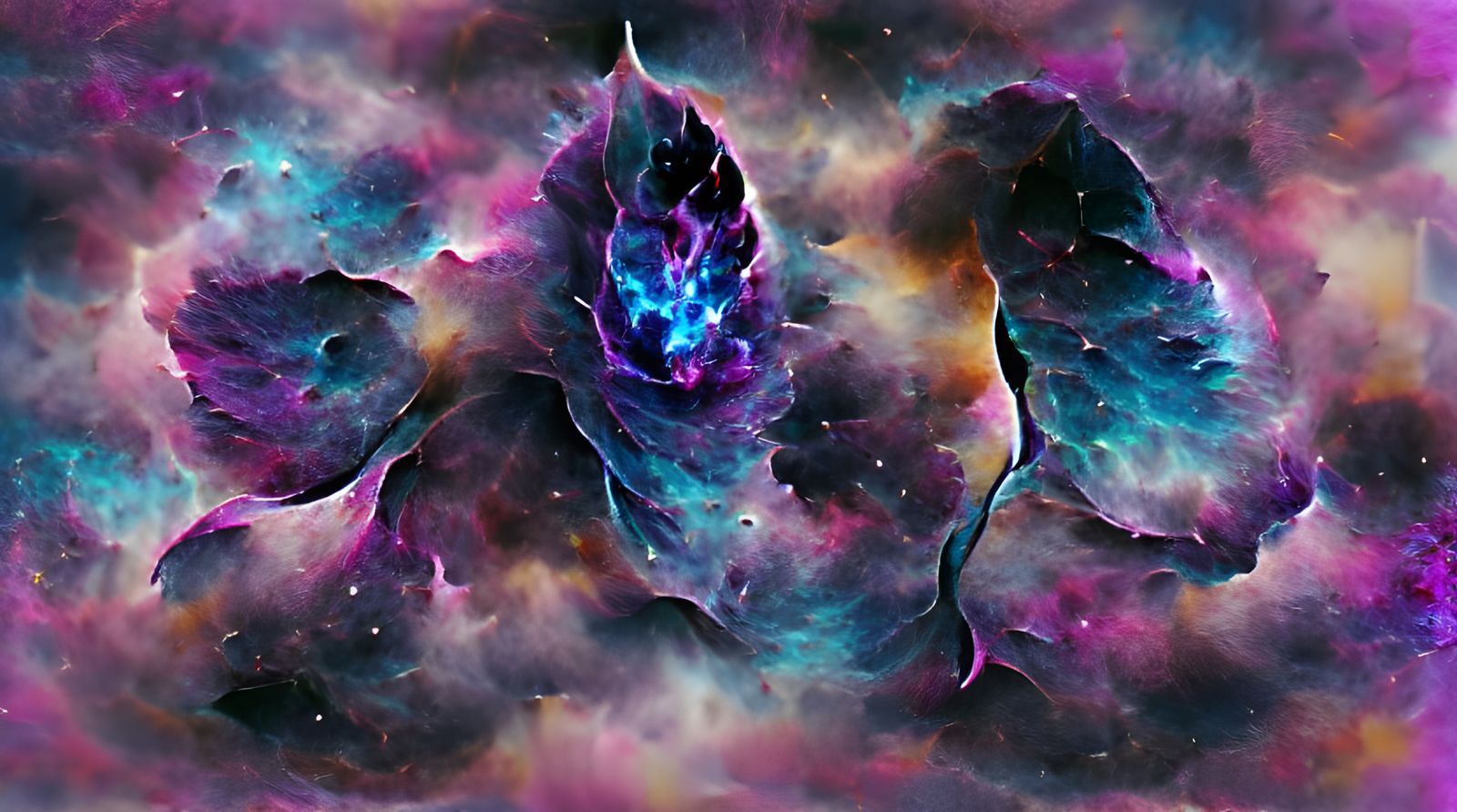 Colorful Nebula in Deep Space