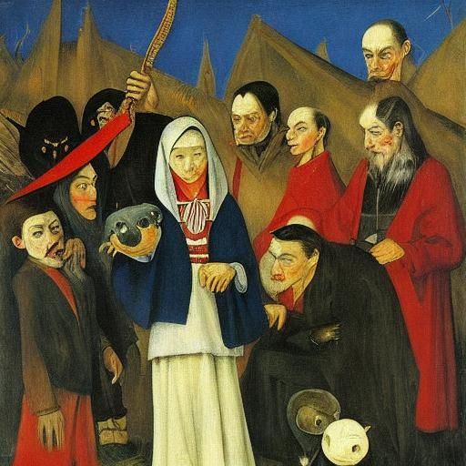 Vampires and Creatures in Surrealist Style