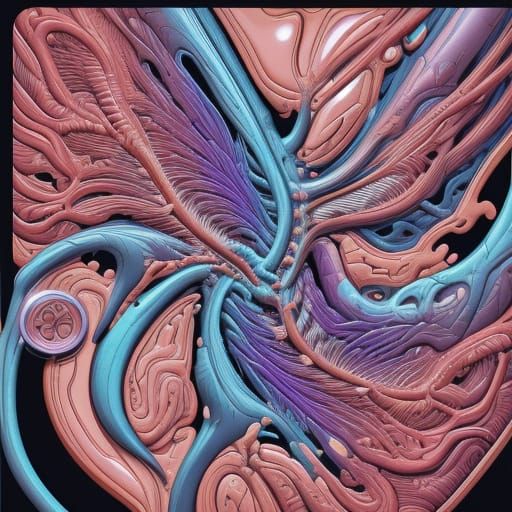 Detailed Medical Illustration of Unknown Organ