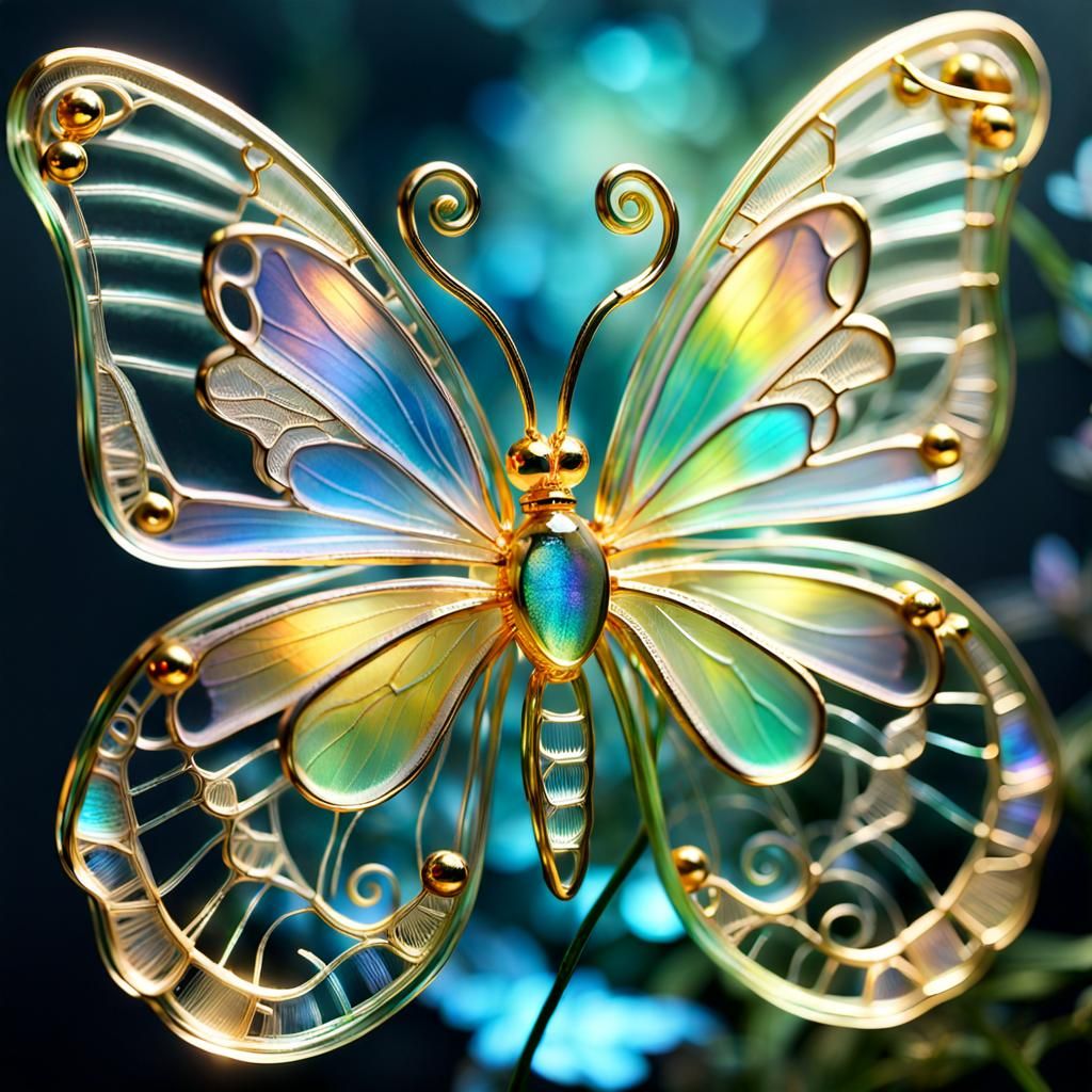Iridescent Glass Butterfly 6