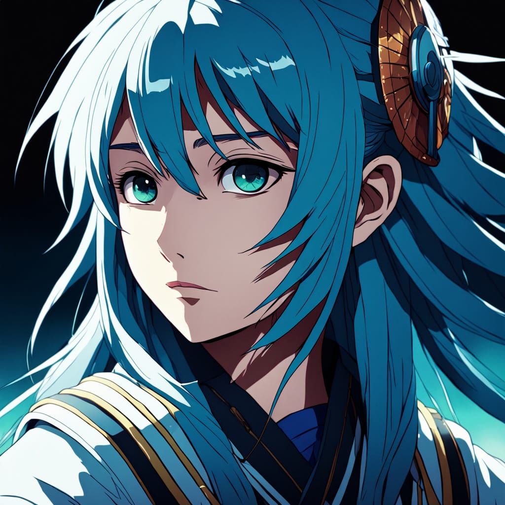 Dynamic Anime Wild Spirit Cel-Shaded Art