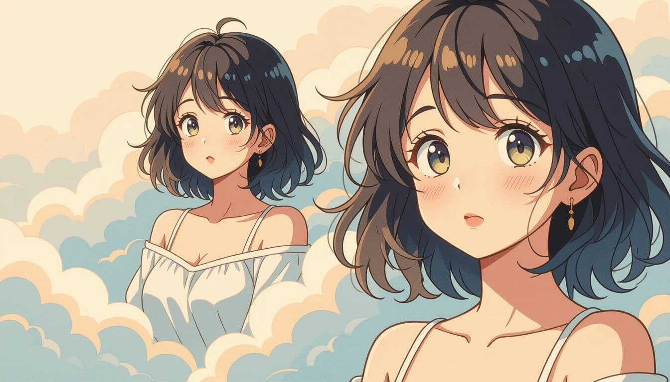Anime Emotion Studies in Pastel Hues