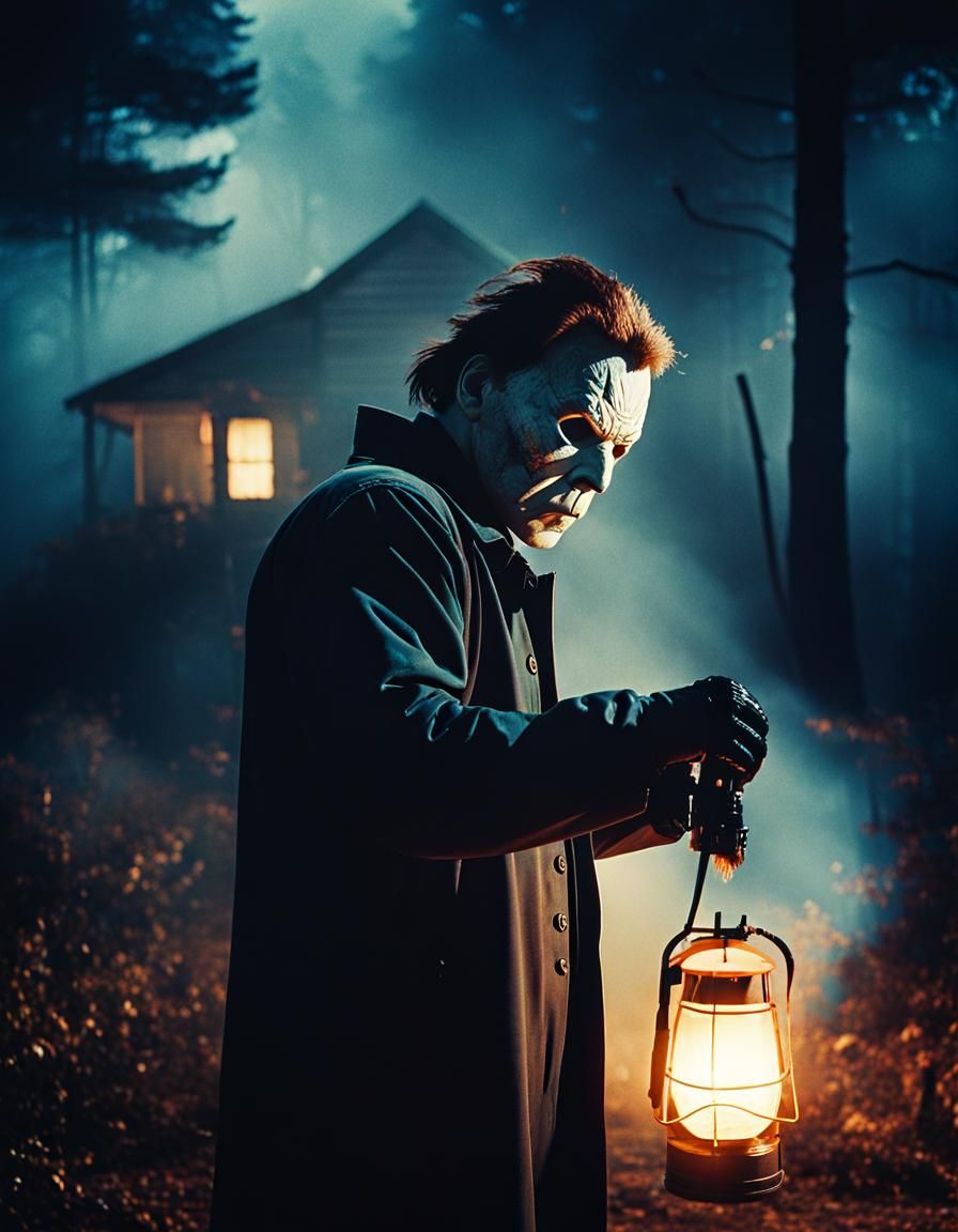 Cinematic Film Still of Michael Myers