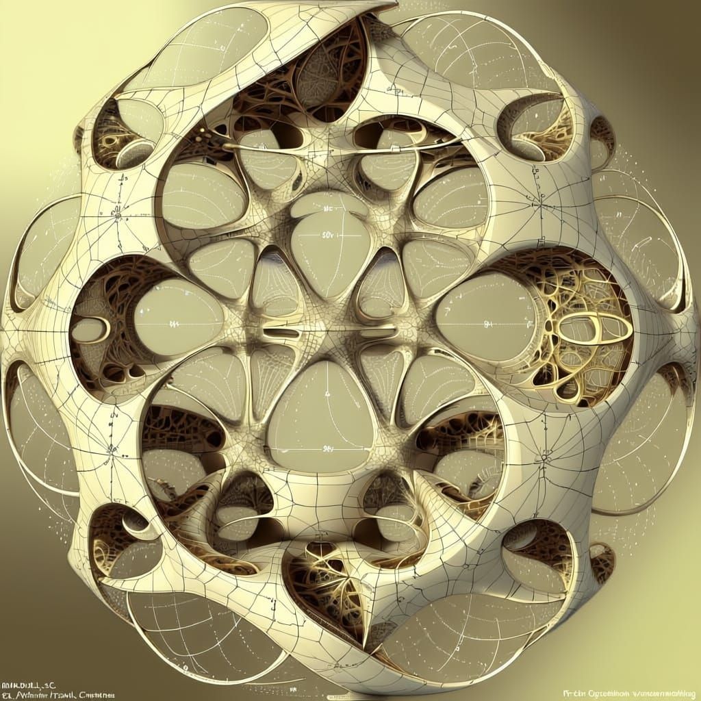 Intricate Fractal Spaceship Based on Mathematical Concepts