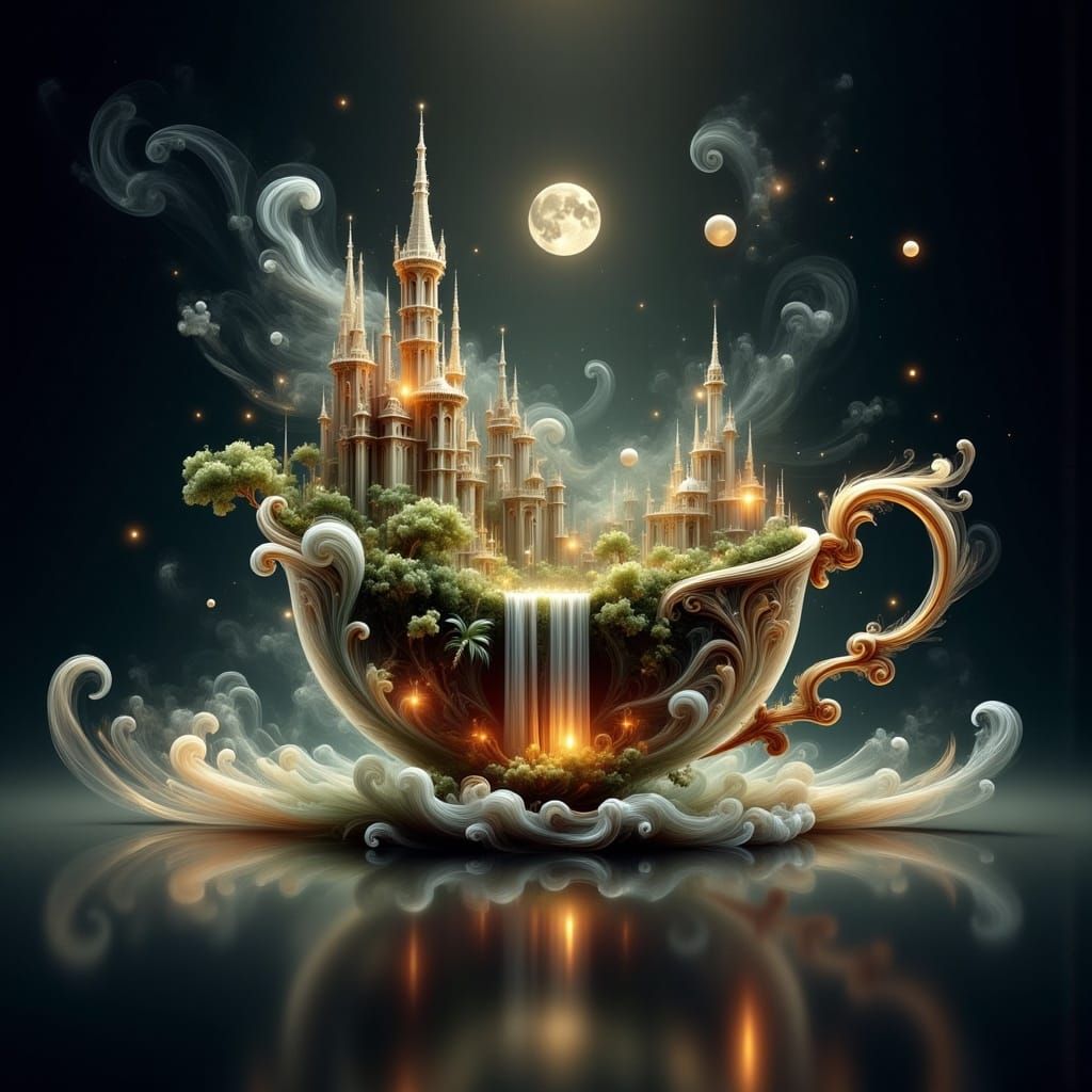Magic Teacup Reveals Miniature Fantasy World