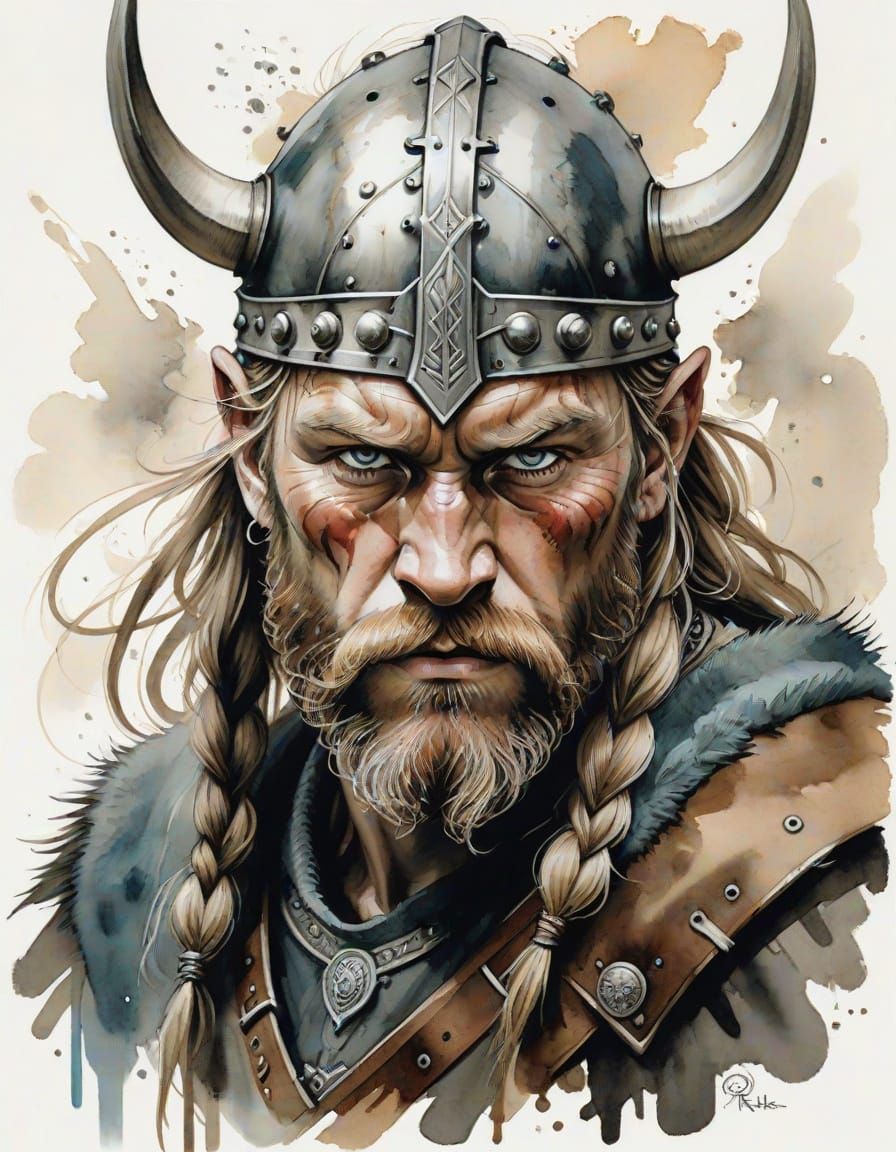 Viking Warrior in Metallic Glory