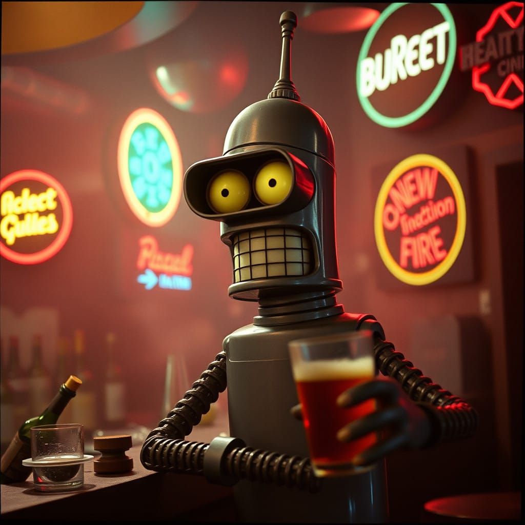 Bender in Smoky Noir Bar