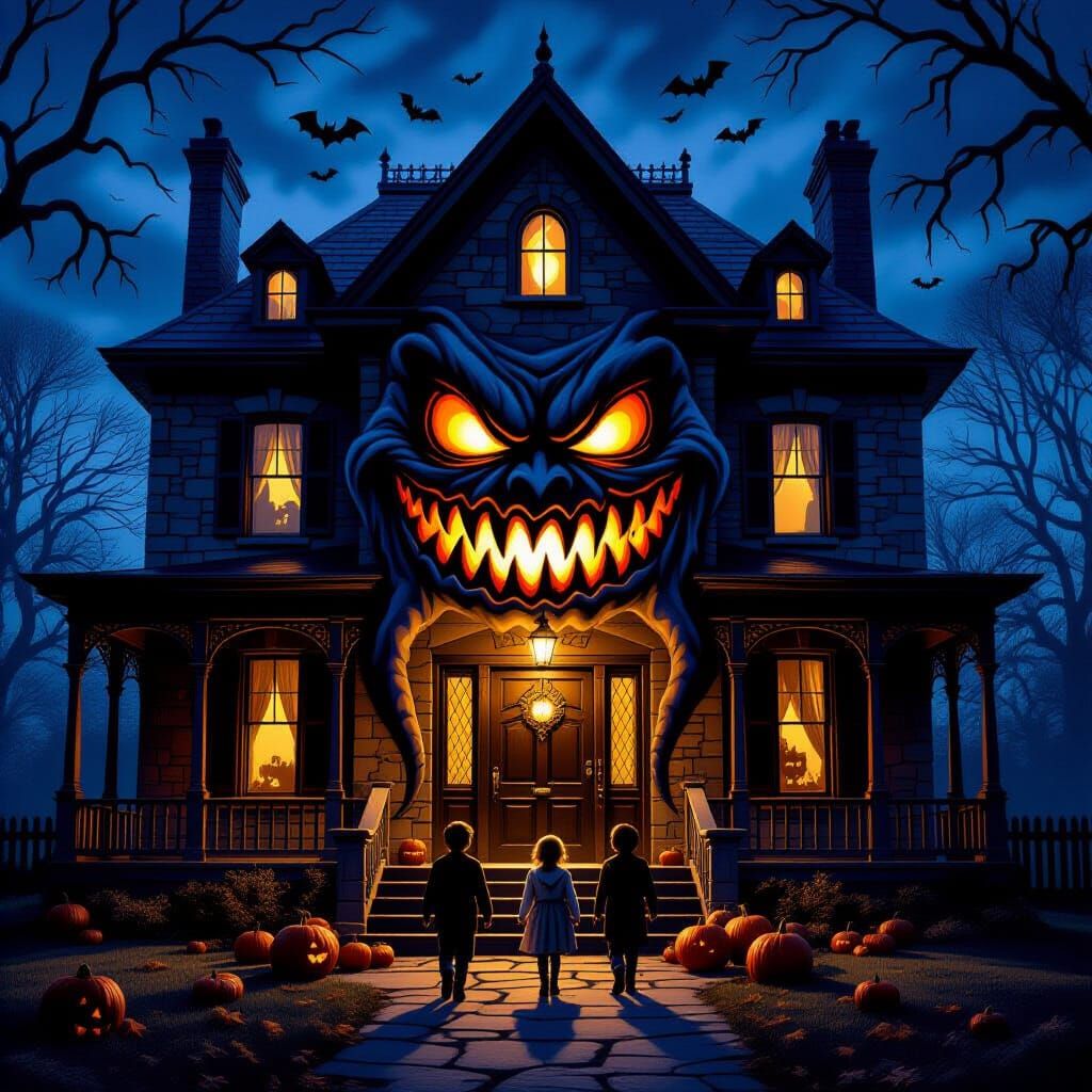 Haunted House Devours Children on Halloween Night