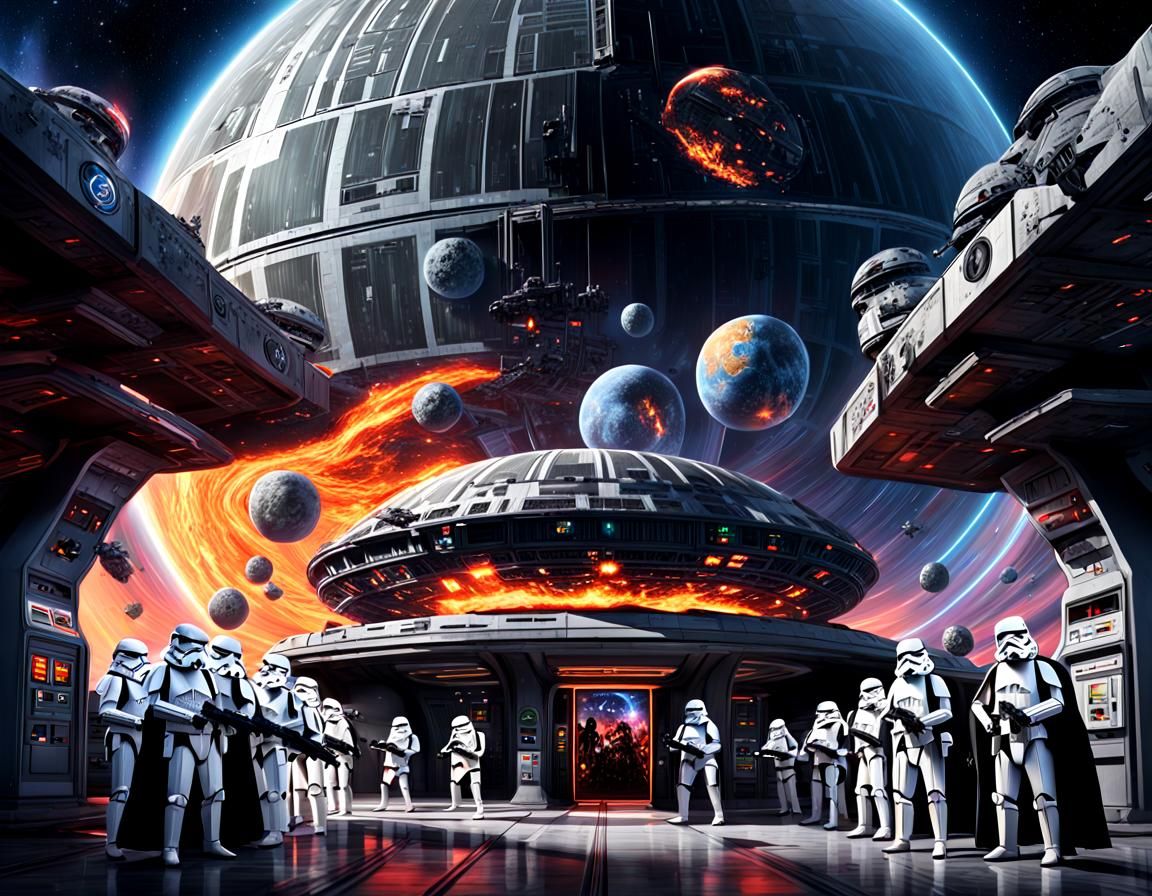 Darth Vader at Space Station Near Death Star