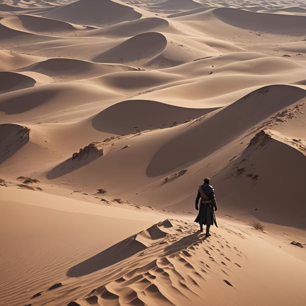 Dune Inspired 3D Anime Concept Art