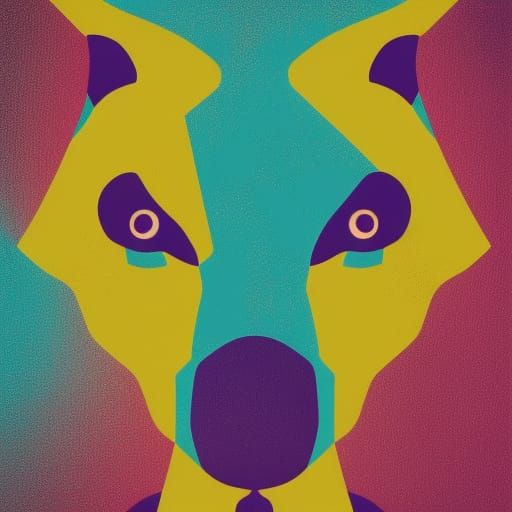 Pop Art Animal Hybrids in Geometric Bauhaus Style