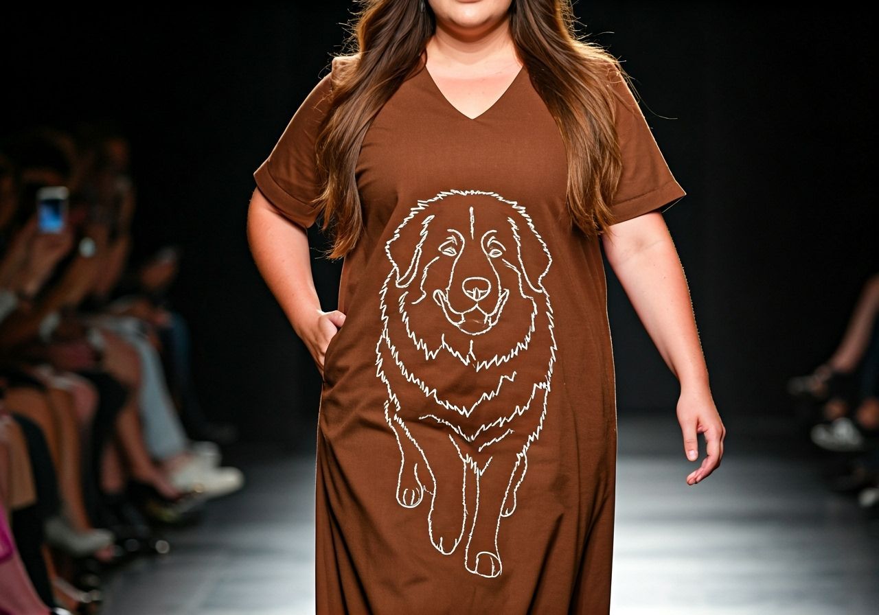 Haute Couture Dress Showcasing Farm Life and Fashion