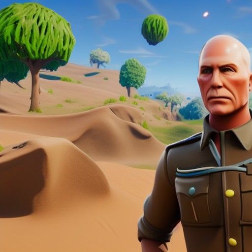 Erwin Rommel in Fortnite, Unreal Engine Render