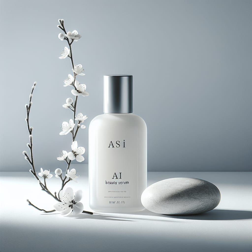 Luxurious Beauty Product Photography in Minimalist Style