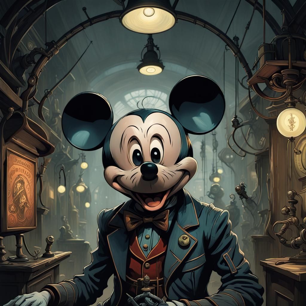 Evil Mickey Mouse in Dark Arcane Style