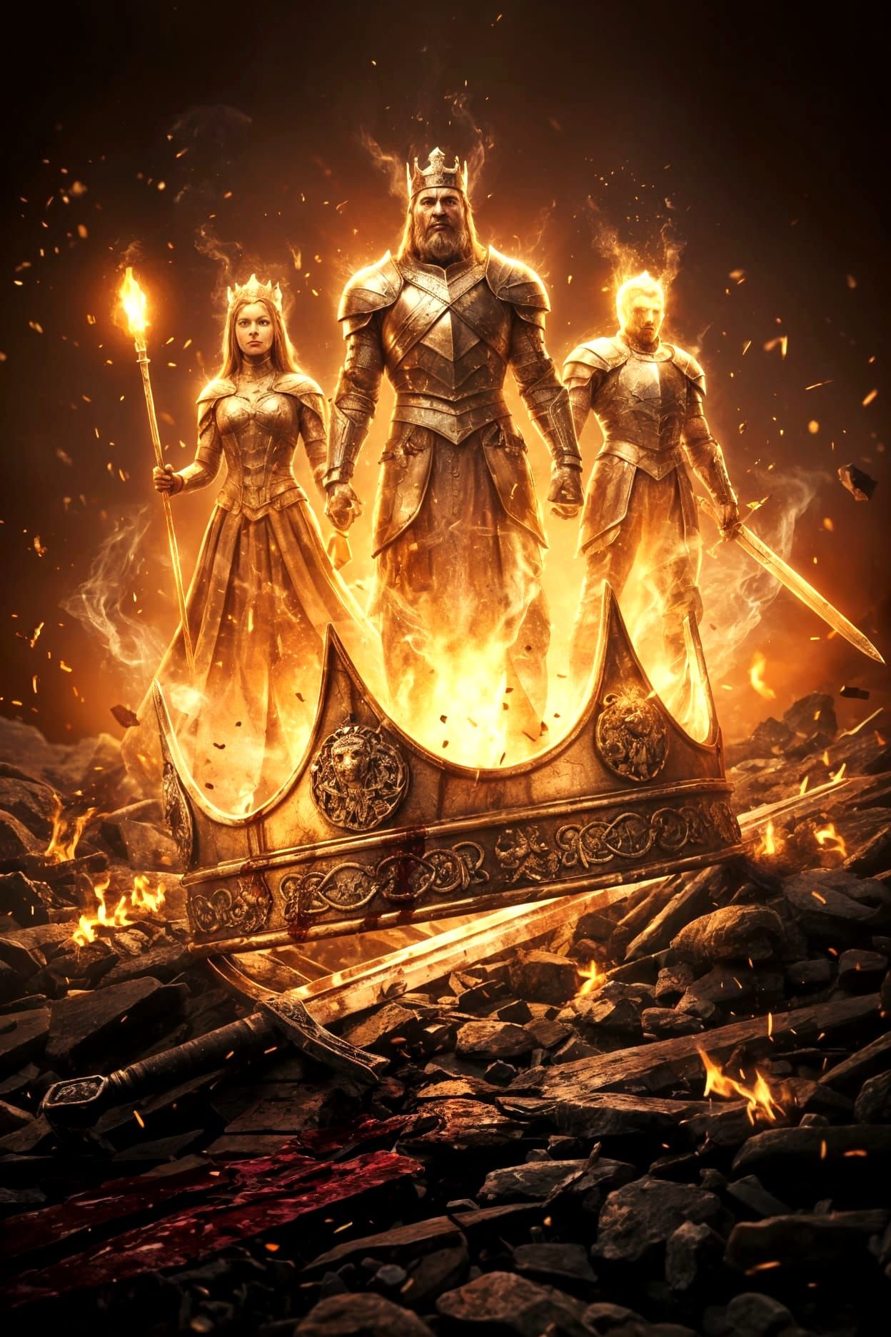 Golden Crown of Memory Emerges from Rubble