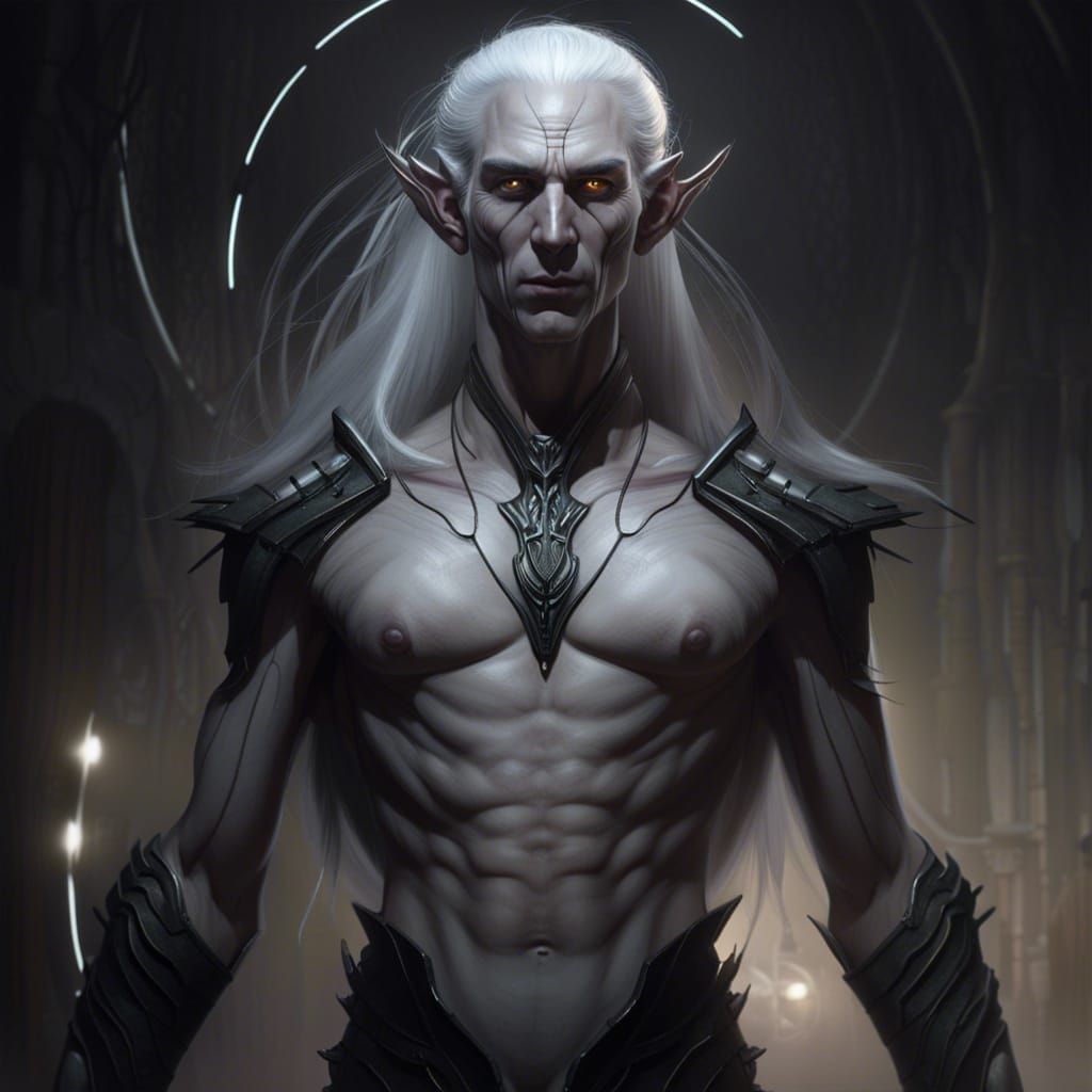 Ethereal Elf in Dark Fantasy Style