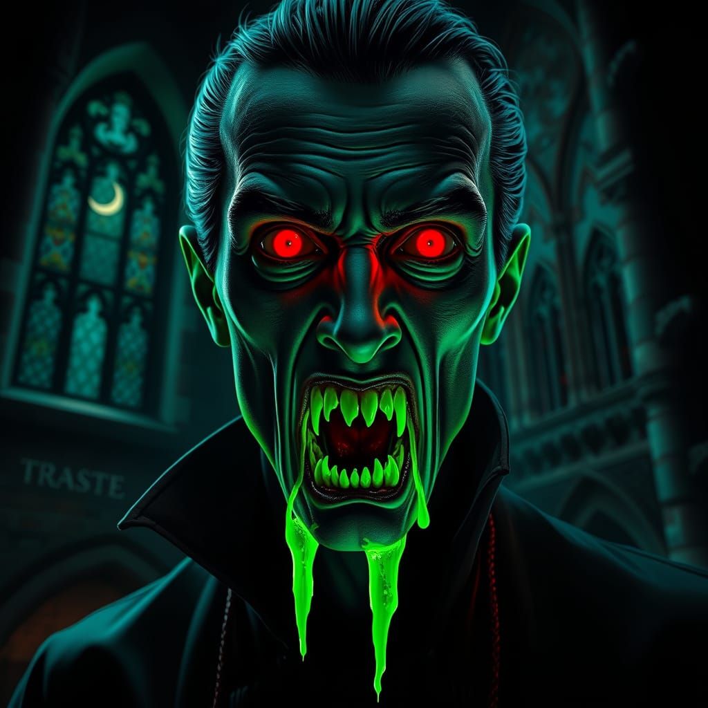 Gothic Vampire Portrait in a Medieval Castle