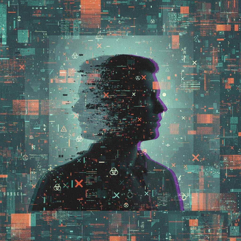 Glitch Art: Self-Destructing Portrait Silhouette