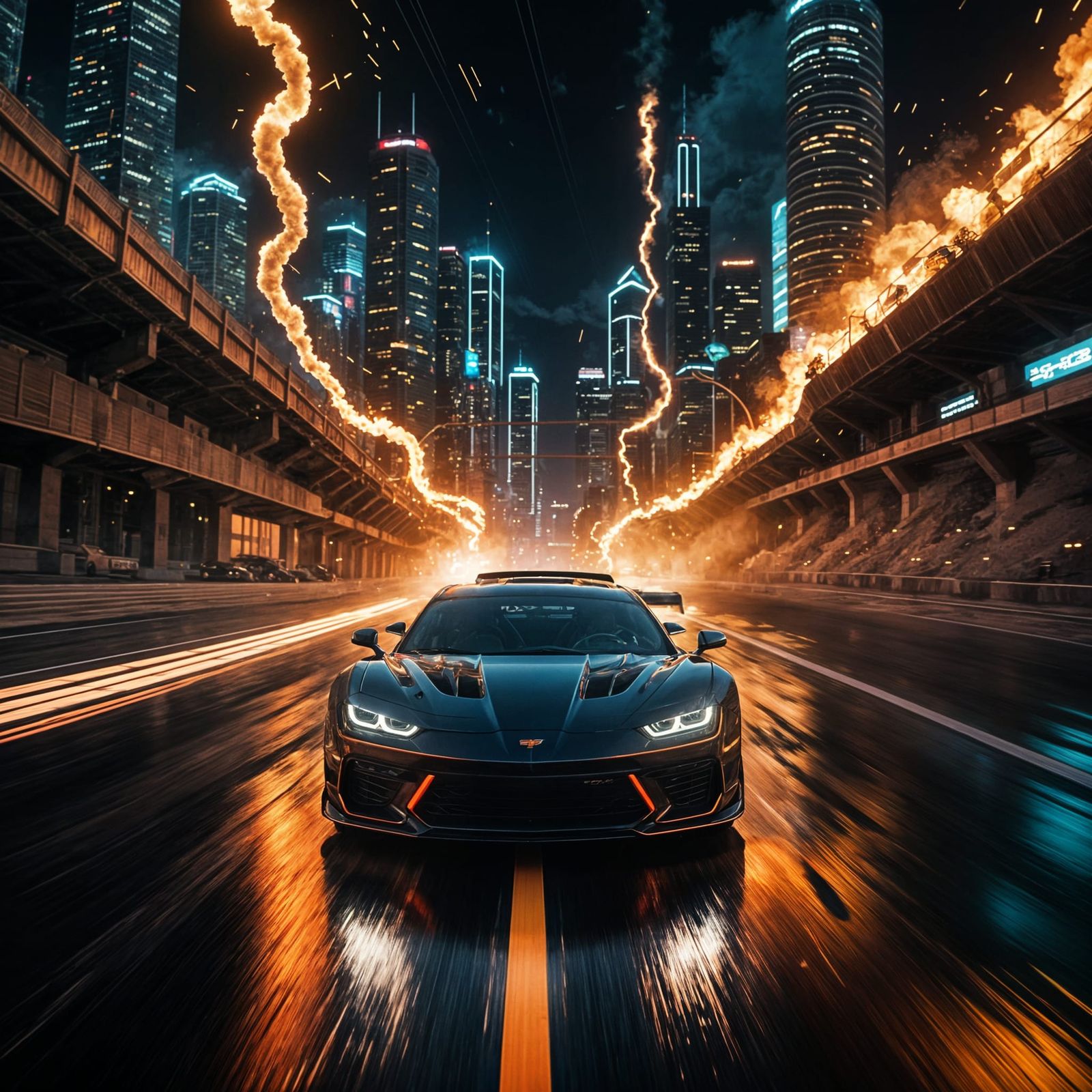 High-Octane Muscle Car Race on Perilous Track