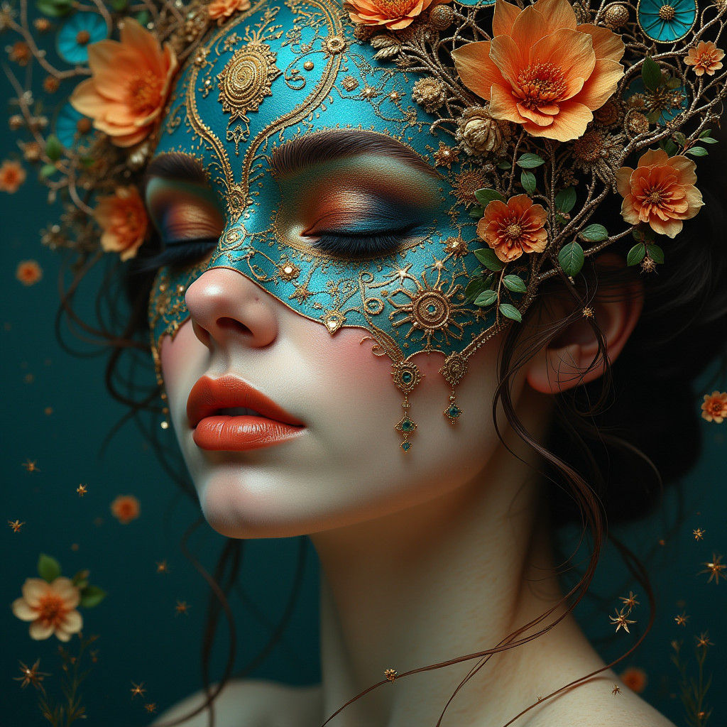 Dreamlike Beauty in Art Nouveau Style