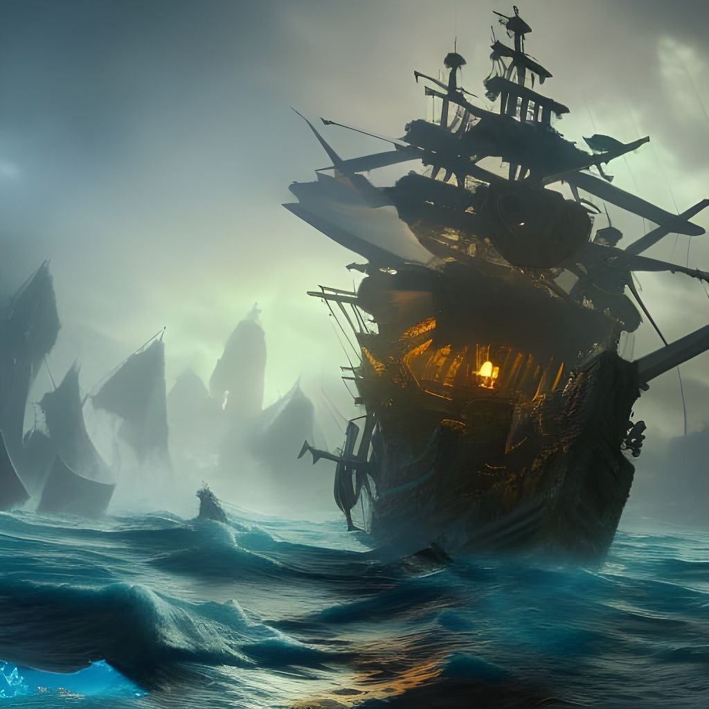 Epic Pirate Ship with Volumetric Lighting